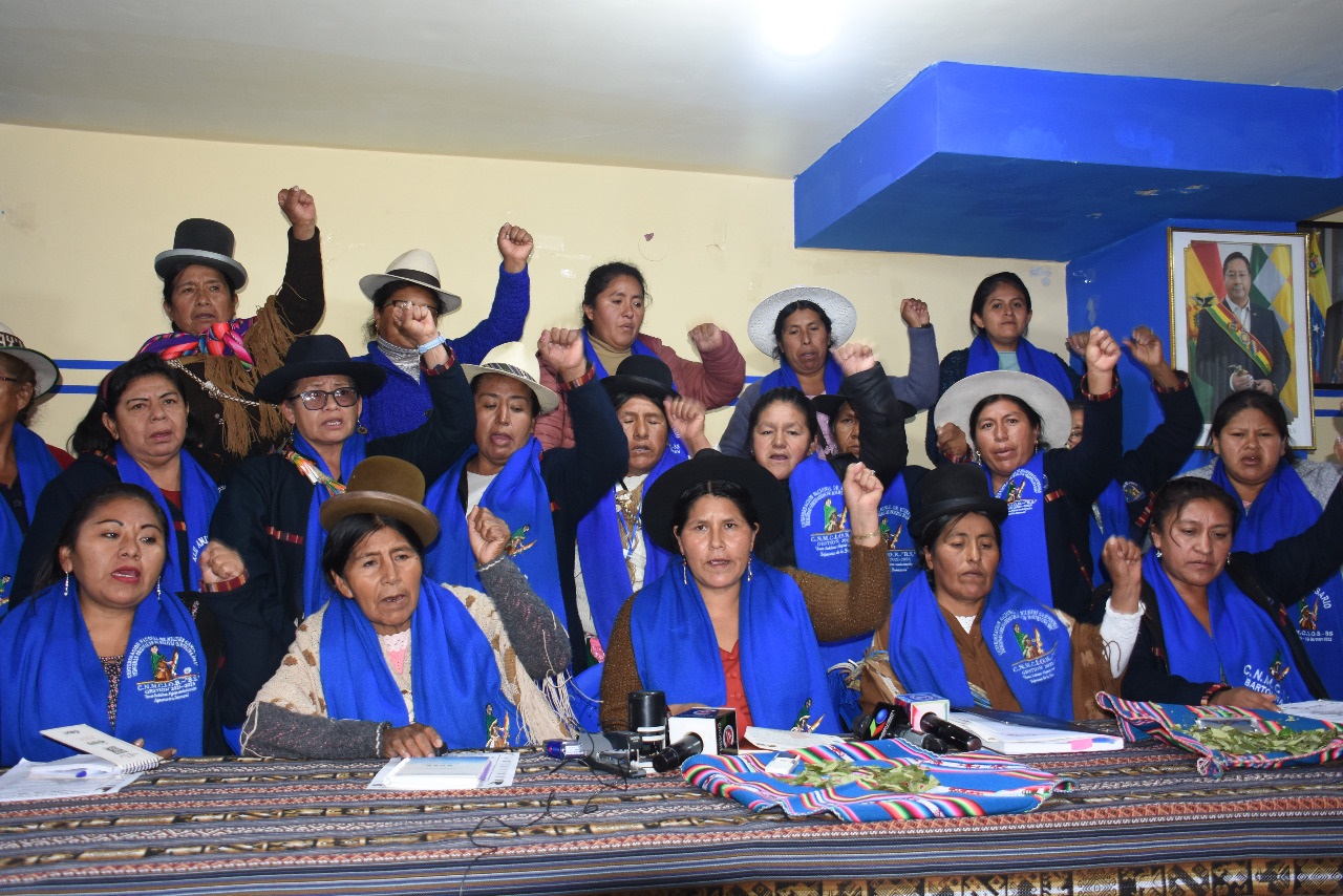 Bartolinas se declaran en pie de lucha frente a intentos de desestabilización y en defensa de la democracia