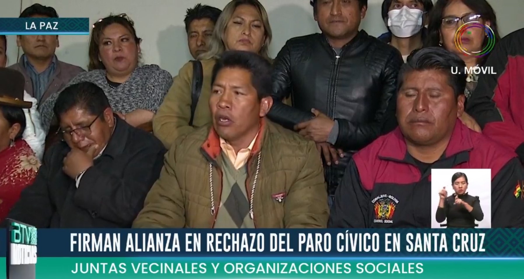 Fejuve y organizaciones sociales de La Paz rechazan el paro cruceño y anuncian plan de respuesta