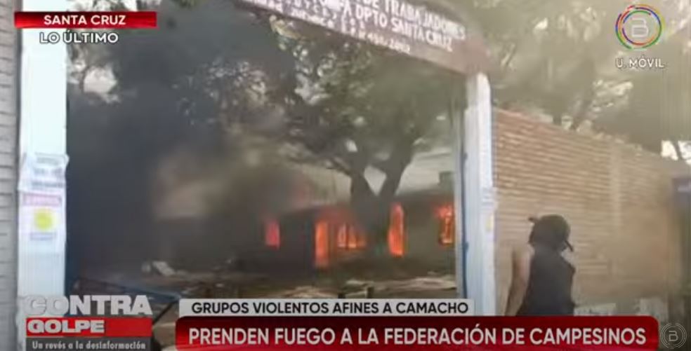 CSUTCB pide al Gobierno activar procesos para la detención de Camacho y Calvo por violencia en Santa Cruz