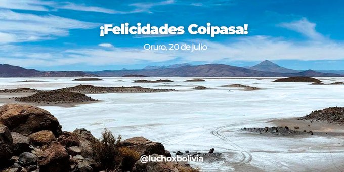 Presidente saluda a Coipasa, con el segundo salar más grande de Bolivia, en su aniversario