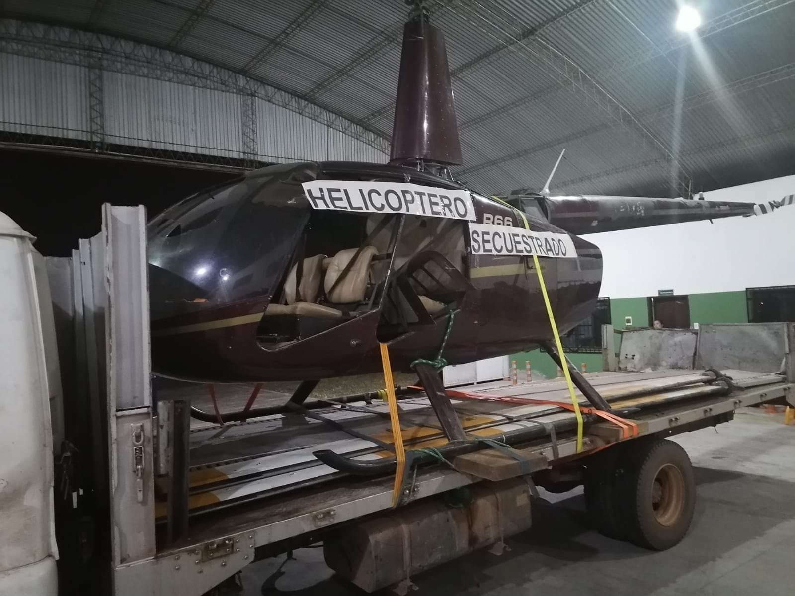 Policía antidroga recupera helicóptero y lo entrega en custodia a DIRCABI