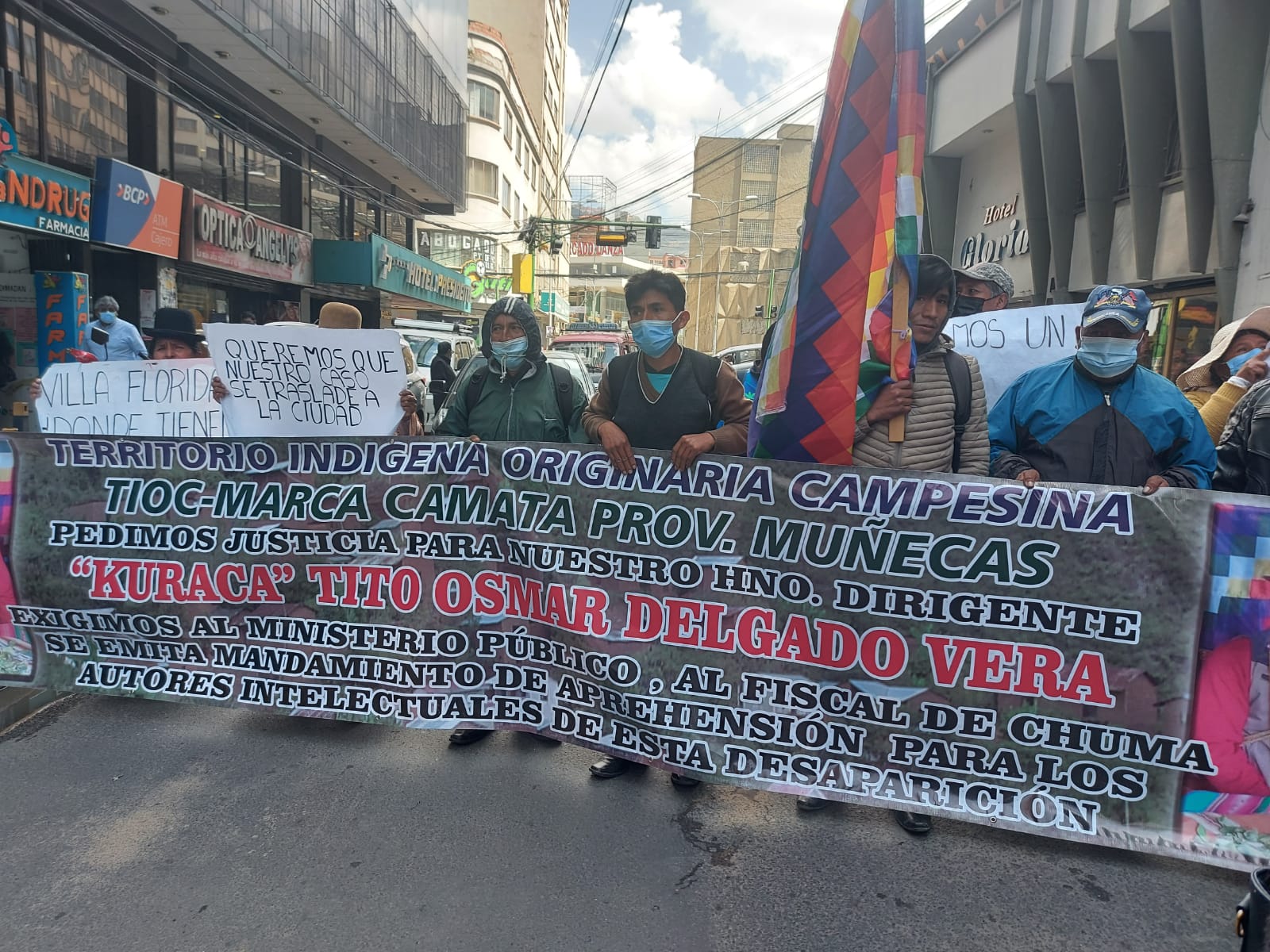 Comunarios de Camata exigen celeridad en investigaciones sobre la desaparición de su dirigente 