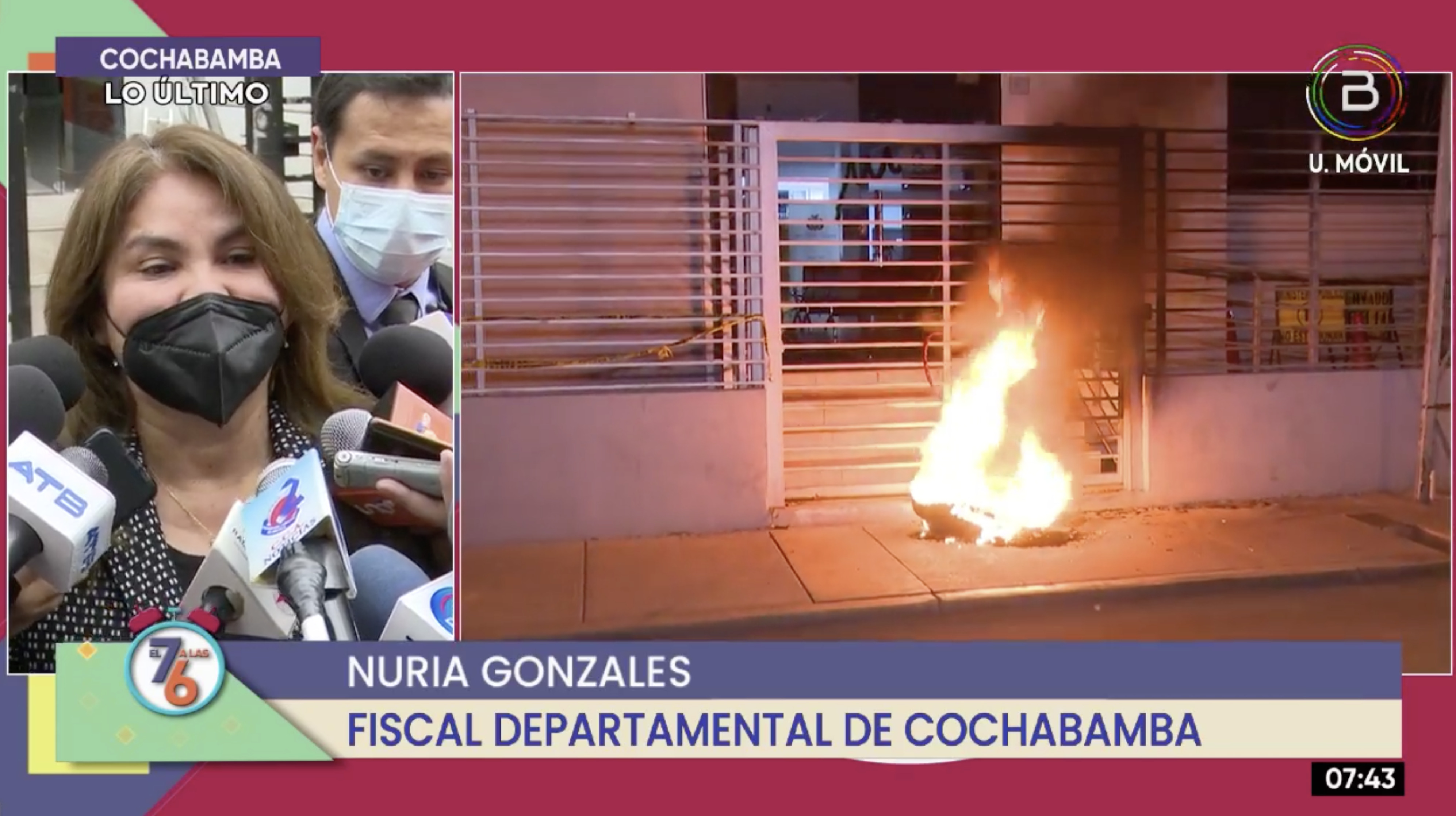 Cinco personas son procesadas por destrozos al edificio de la Fiscalía en Cochabamba