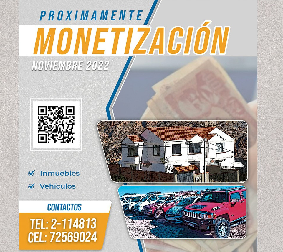 Dircabi expone bienes confiscados al narcotráfico que serán subastados en diciembre 