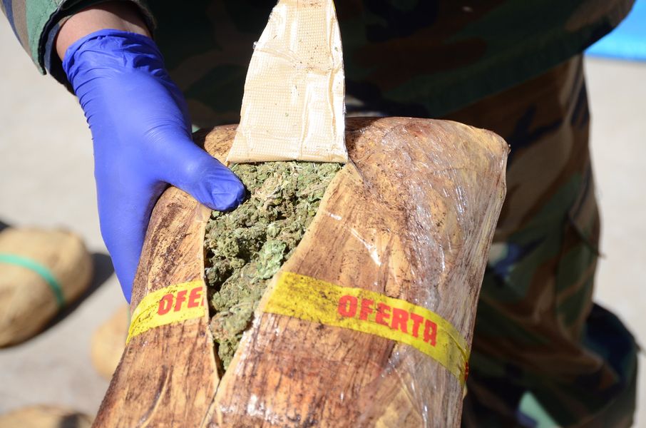 Policía incauta en Oruro 299 kilos de droga, entre marihuana y cocaína