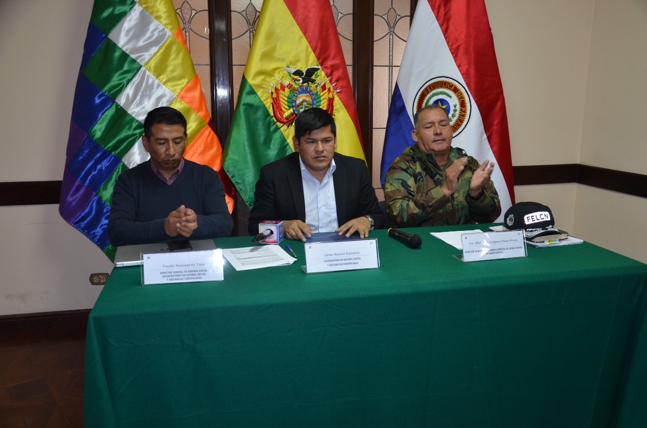 Bolivia y Paraguay ratifican esfuerzos en la lucha contra el narcotráfico