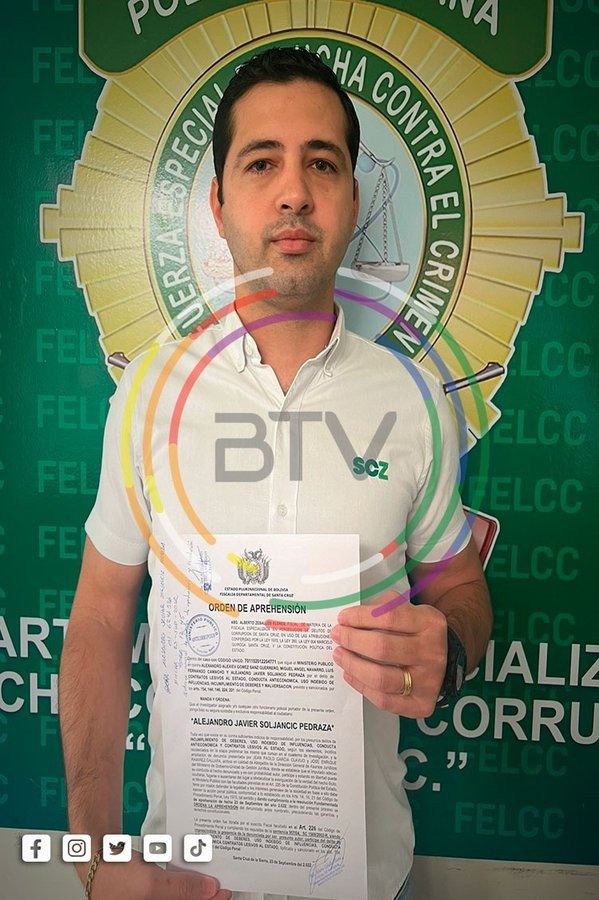 Caso carro bombero: Policía aprehende al exsecretario de Seguridad Ciudadana de la Gobernación cruceña