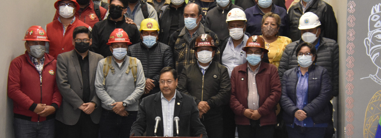Arce y Choquehuanca encabezarán marcha de trabajadores mañana en Oruro