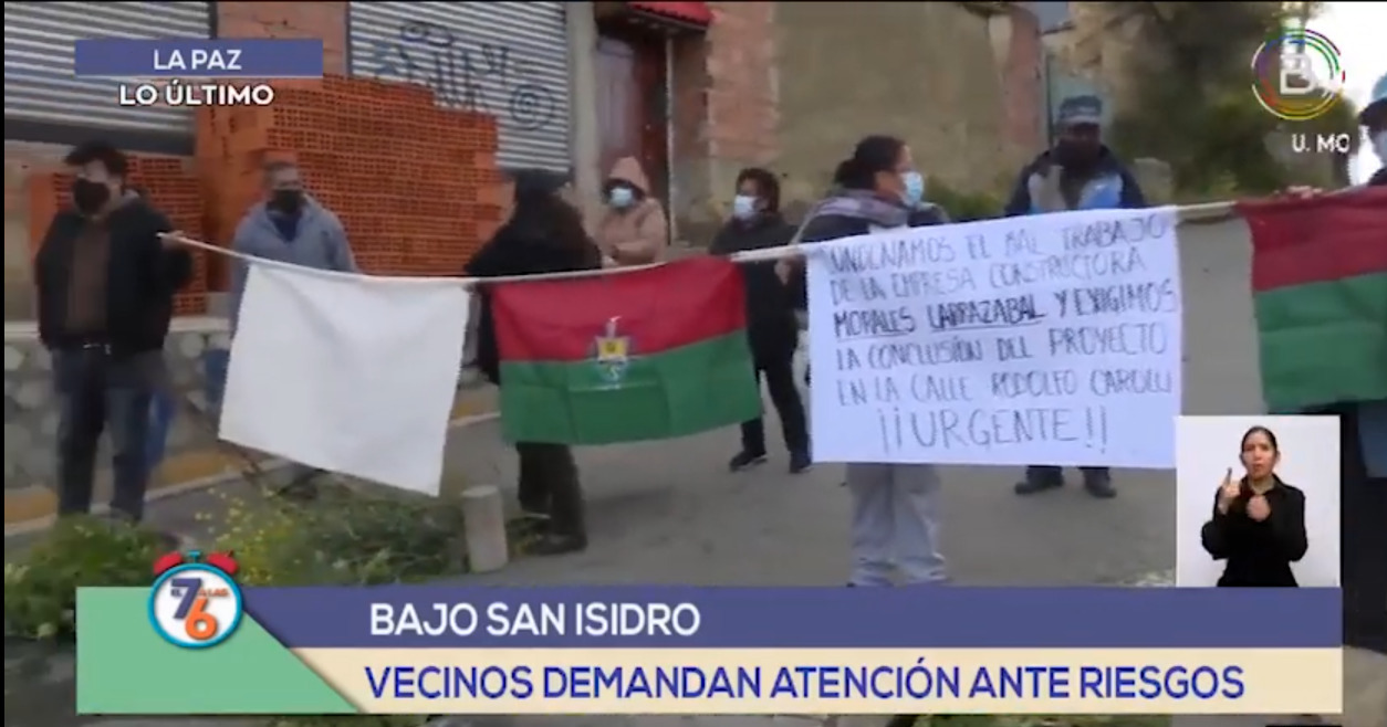 Vecinos de San Isidro. Imagen Captura BTV