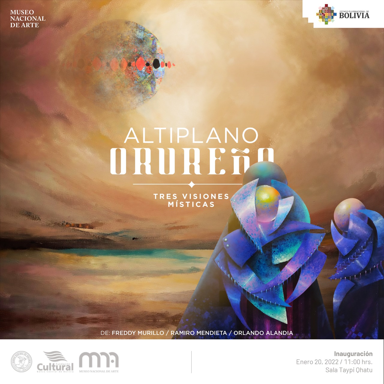 Museo Nacional de Arte auspicia muestra pictórica “Tres visiones místicas del altiplano orureño”