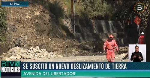 Construcción ilegal provoca nuevo deslizamiento en la avenida Del Libertador