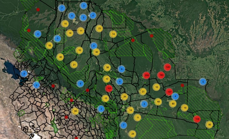 Gobierno detecta 1.689 focos de calor, la mayoría en Santa Cruz, Beni y Tarija 