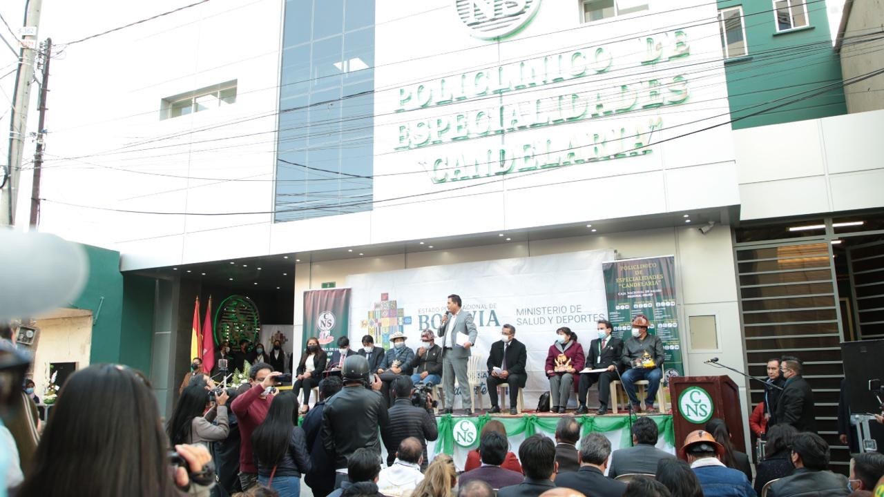 Caja Nacional de Salud estrena moderno policlínico de especialidades en Oruro