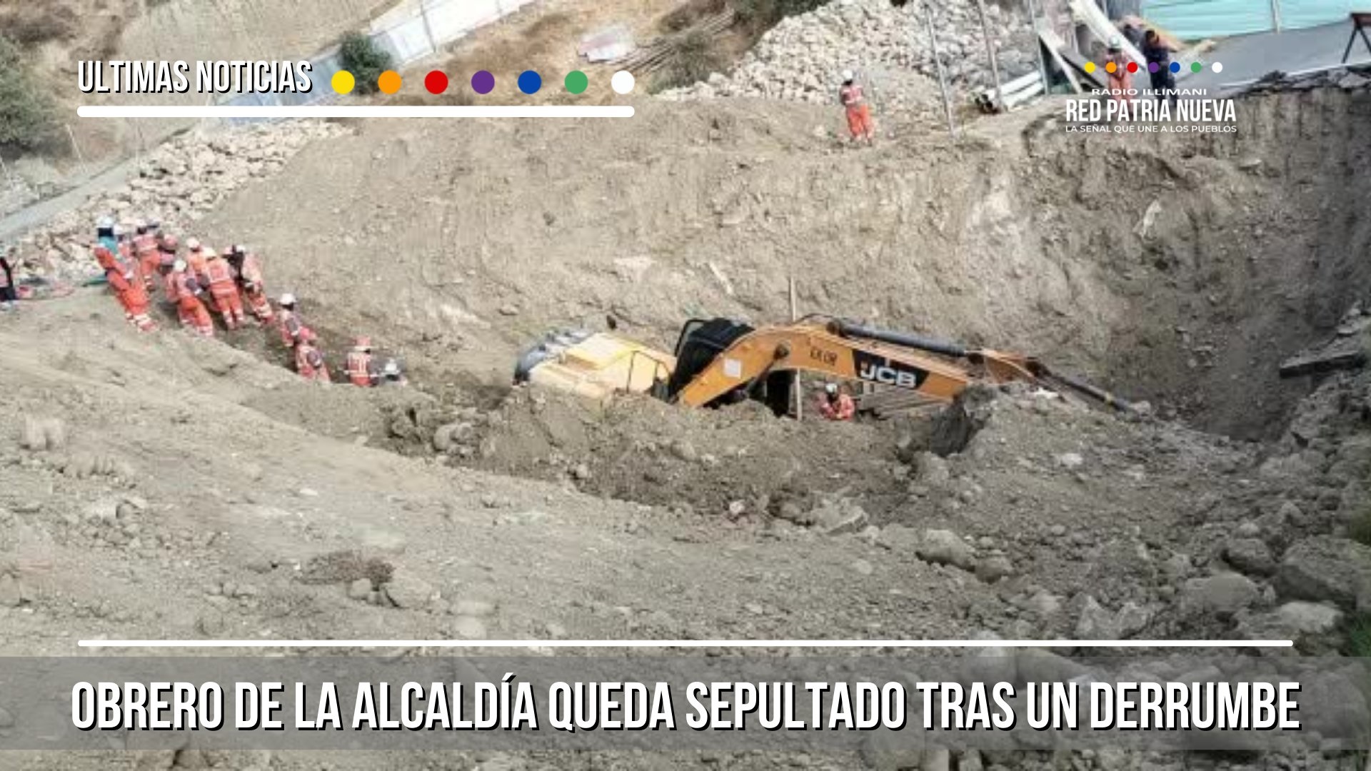 Colapsa talud y sepulta a un obrero de la Alcaldía de La Paz