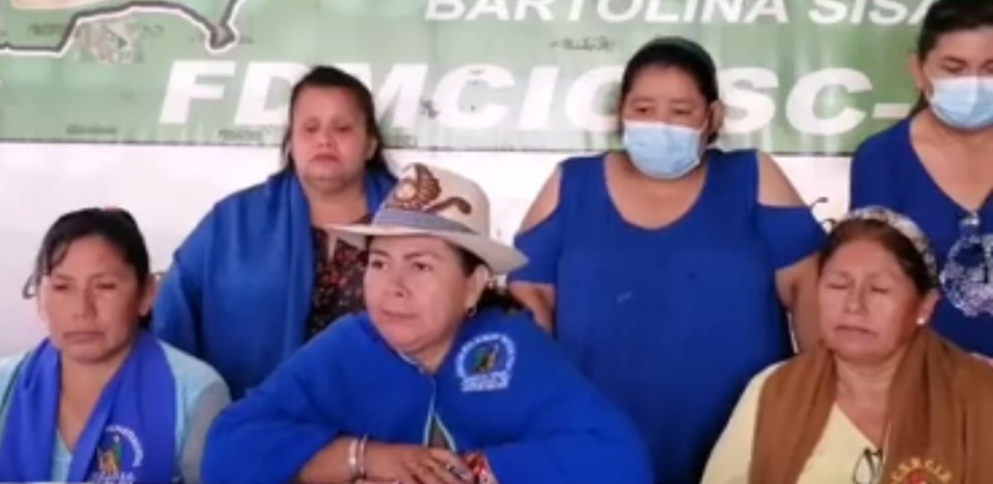 Bartolinas rechazan convocatoria a paro y denuncian que cívicos cruceños pretenden “callar” al pueblo 