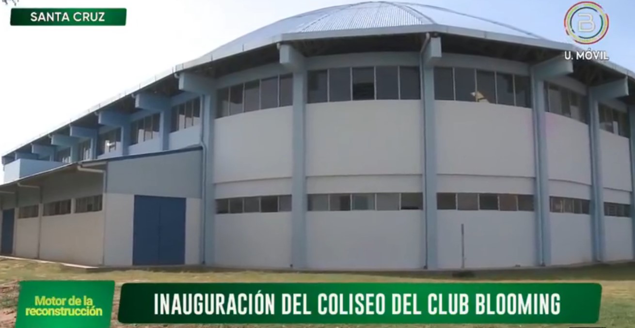 Presidente entrega el coliseo del Club Blooming con una inversión de Bs 4,7 millones