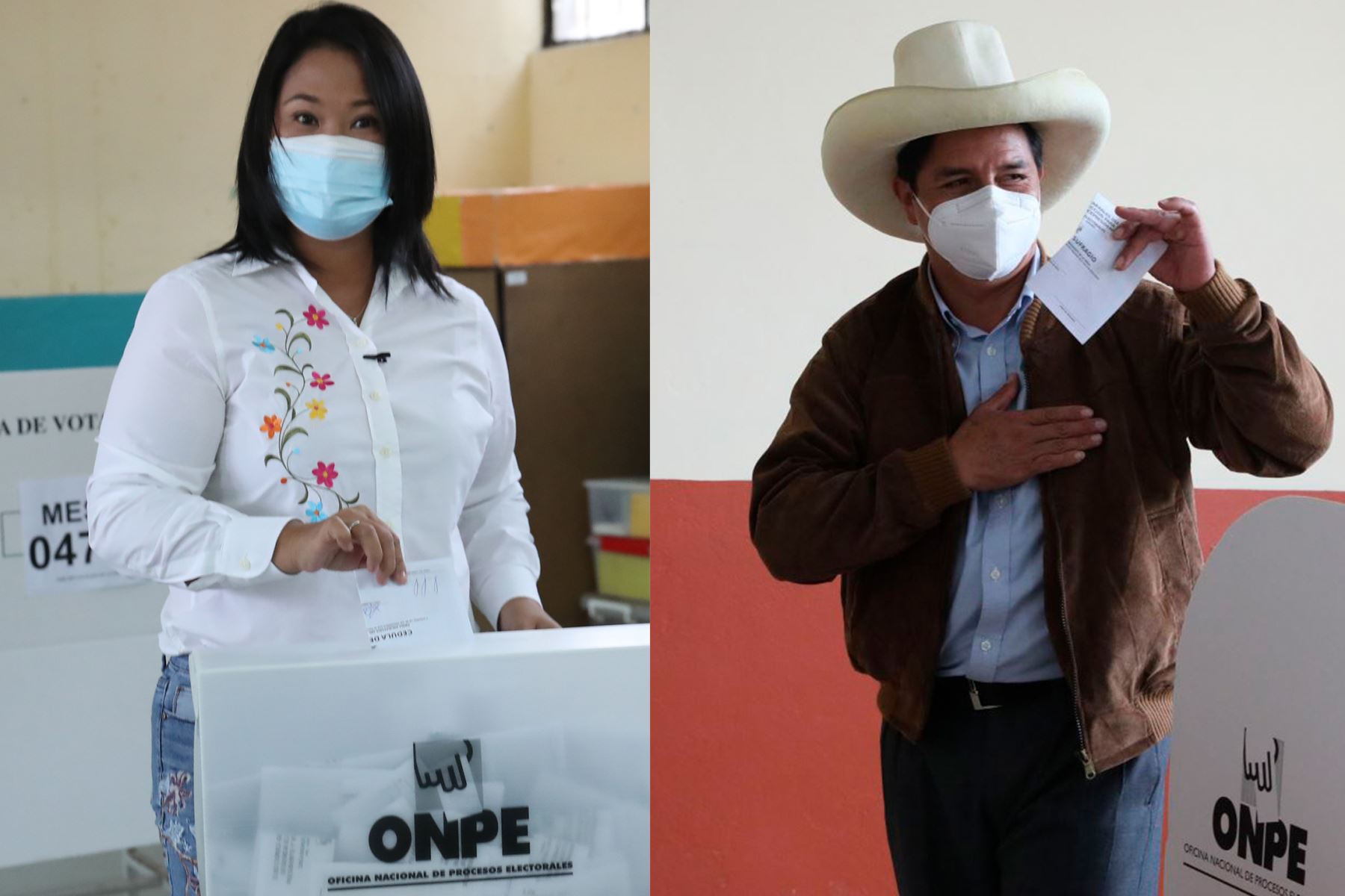 Cómputo al 90,48% en Perú: Keiko Fujimori obtiene 50,35% y Pedro Castillo,  49,64%
