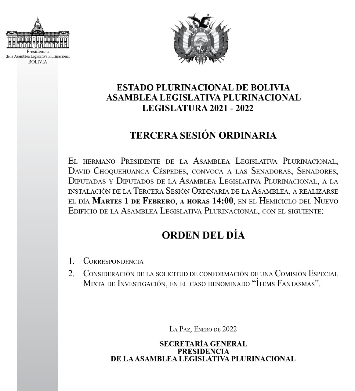 Ítems fantasmas: Asamblea Legislativa convoca a sesión el 1 de febrero para conformar comisión de investigación