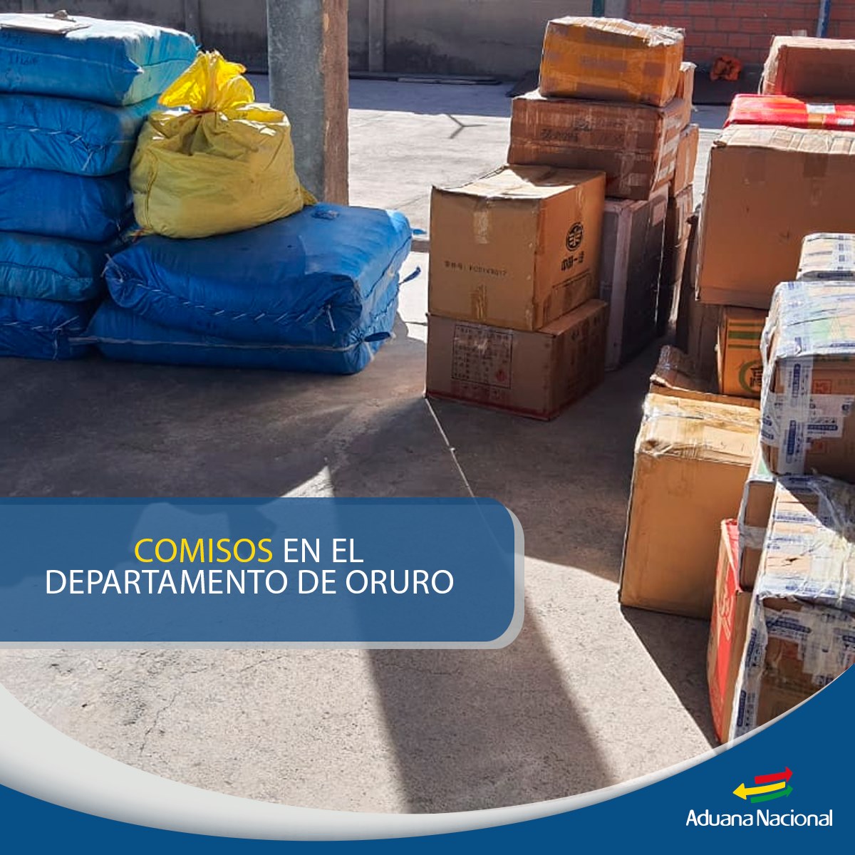 Aduana comisa mercancía de contrabando valuada en Bs 94.300 en Oruro y La Paz