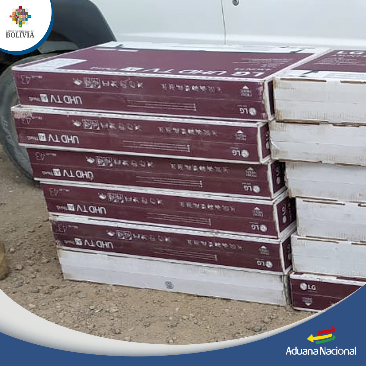 Aduana comisa vehículos, alimentos, ropa y monitores de contrabando por un valor cercano a Bs 1 millón en Cochabamba