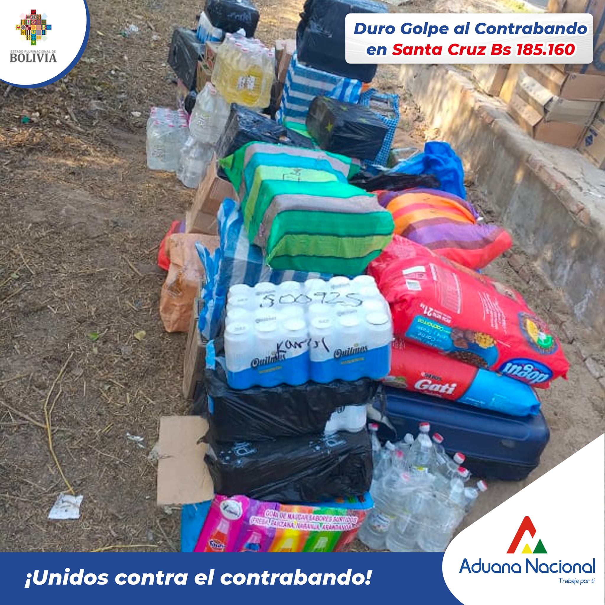 Santa Cruz: Aduana comisa mercancía de contrabando en buses de ocho empresas