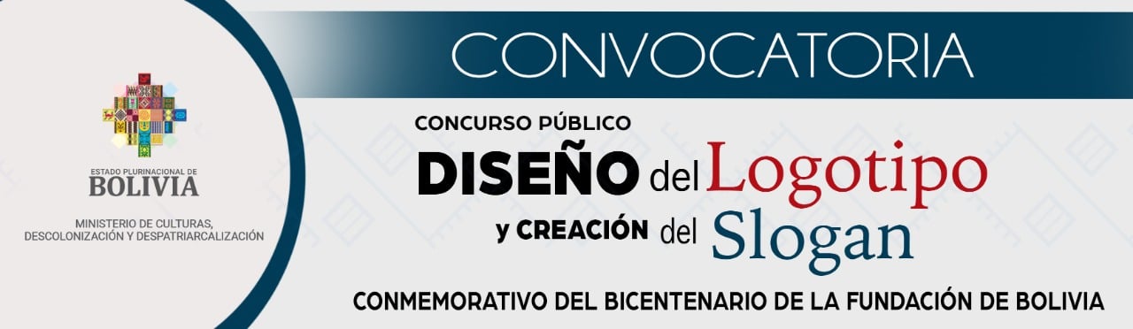 Culturas lanza un concurso para el diseño de logotipo y creación de eslogan para el Bicentenario de Bolivia