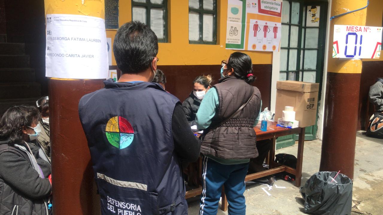 Defensoría del Pueblo reporta que la votación fue normal esta media jornada