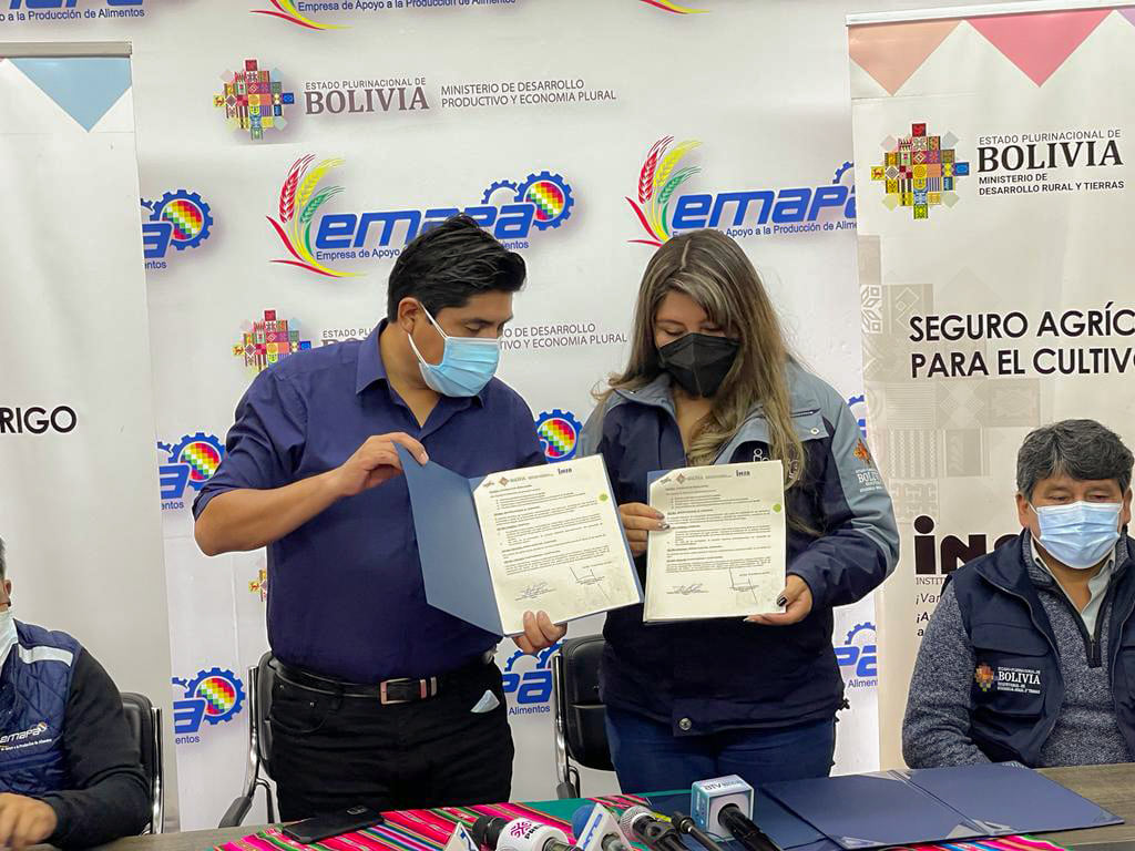 El INSA y Emapa firman convenio para fortalecer la producción de trigo en Bolivia