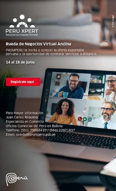 Empresarios de Perú y Bolivia alistan “Rueda de Negocios Virtual Andina”
