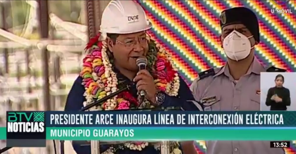 Presidente inaugura una subestación y la línea de transmisión “Los Troncos-Guarayos-Paraíso-Trinidad” (adelanto)