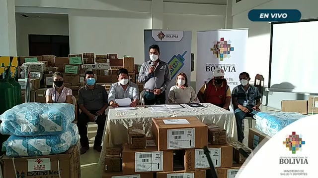 Entregan 18,6 t de medicamentos e insumos y un respirador para la contención del COVID-19 en Pando