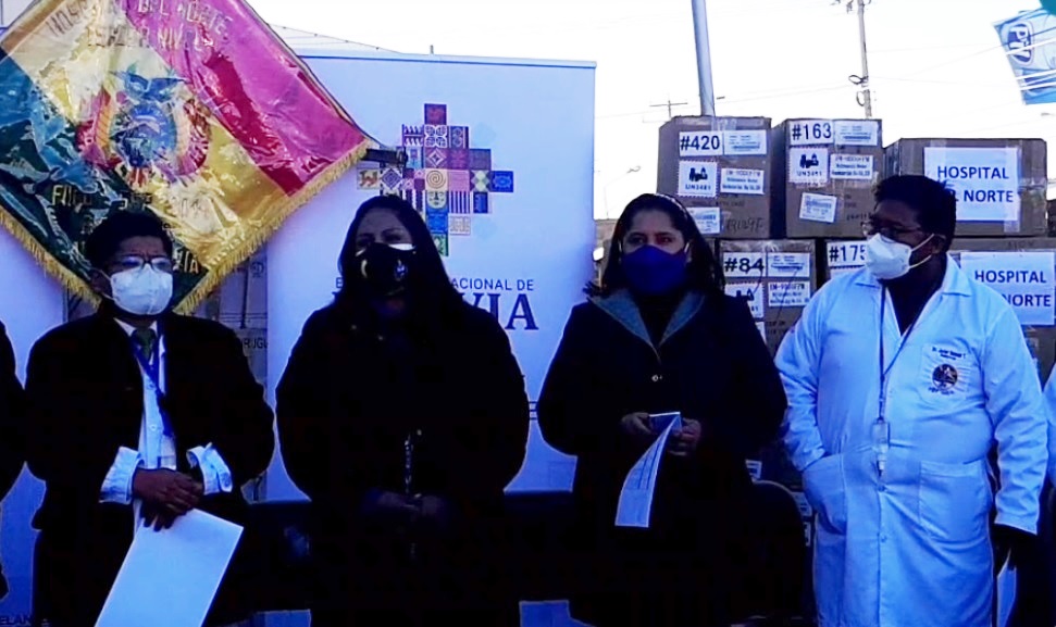 Ministerio de Salud dona equipamiento e insumos médicos al Hospital del Norte en El Alto