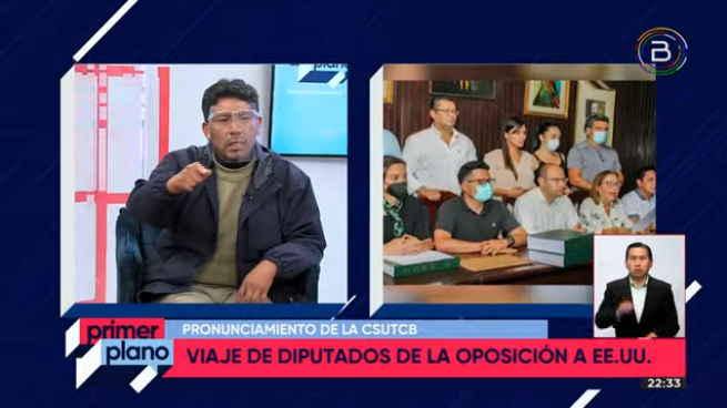 CSUTCB alerta que viaje de legisladores opositores a EEUU busca dinero y estrategia para desestabilizar al Gobierno