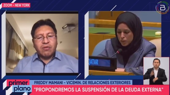 Bolivia pedirá alivio o suspensión temporal de deuda externa para recuperación económica en Asamblea de la ONU