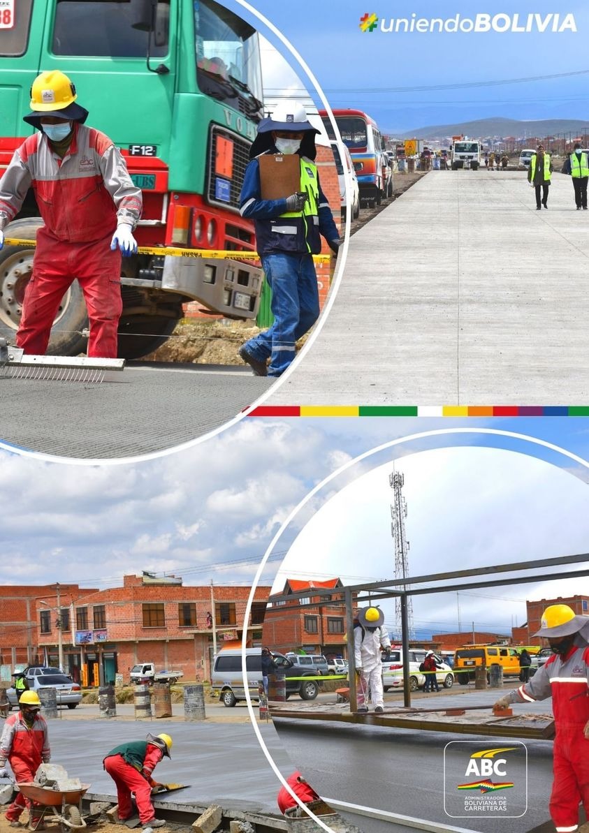 ABC reporta avance de construcción de fase II de la doble vía El Alto - Viacha