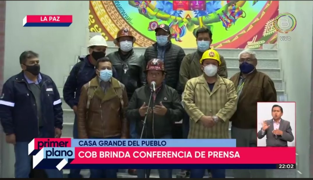 Gobierno y COB acuerdan realización de cumbres para la reactivación del aparato productivo (adelanto)