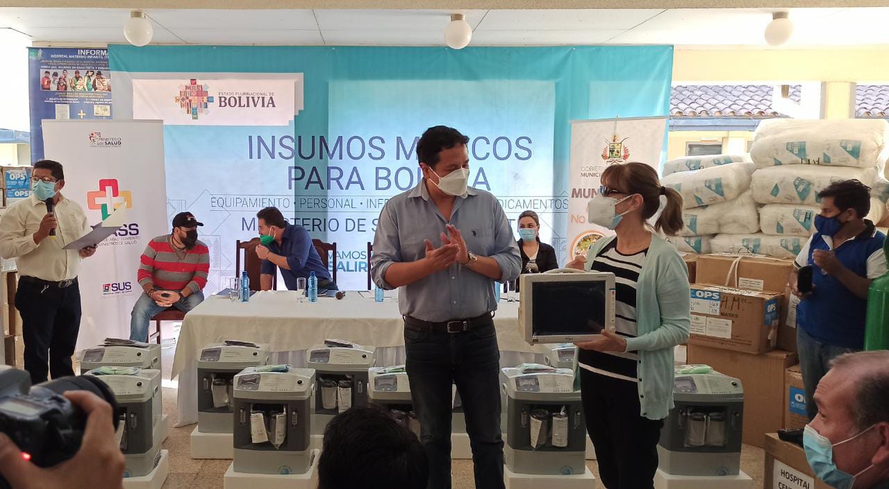 Gobierno entrega a hospitales de Beni equipos médicos e insumos de bioseguridad valuados en más Bs 2,1 para combatir al COVID-19