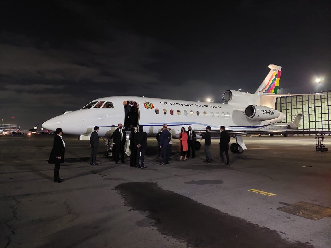 Presidente Arce arriba a México para participar en la VI Cumbre de la Celac