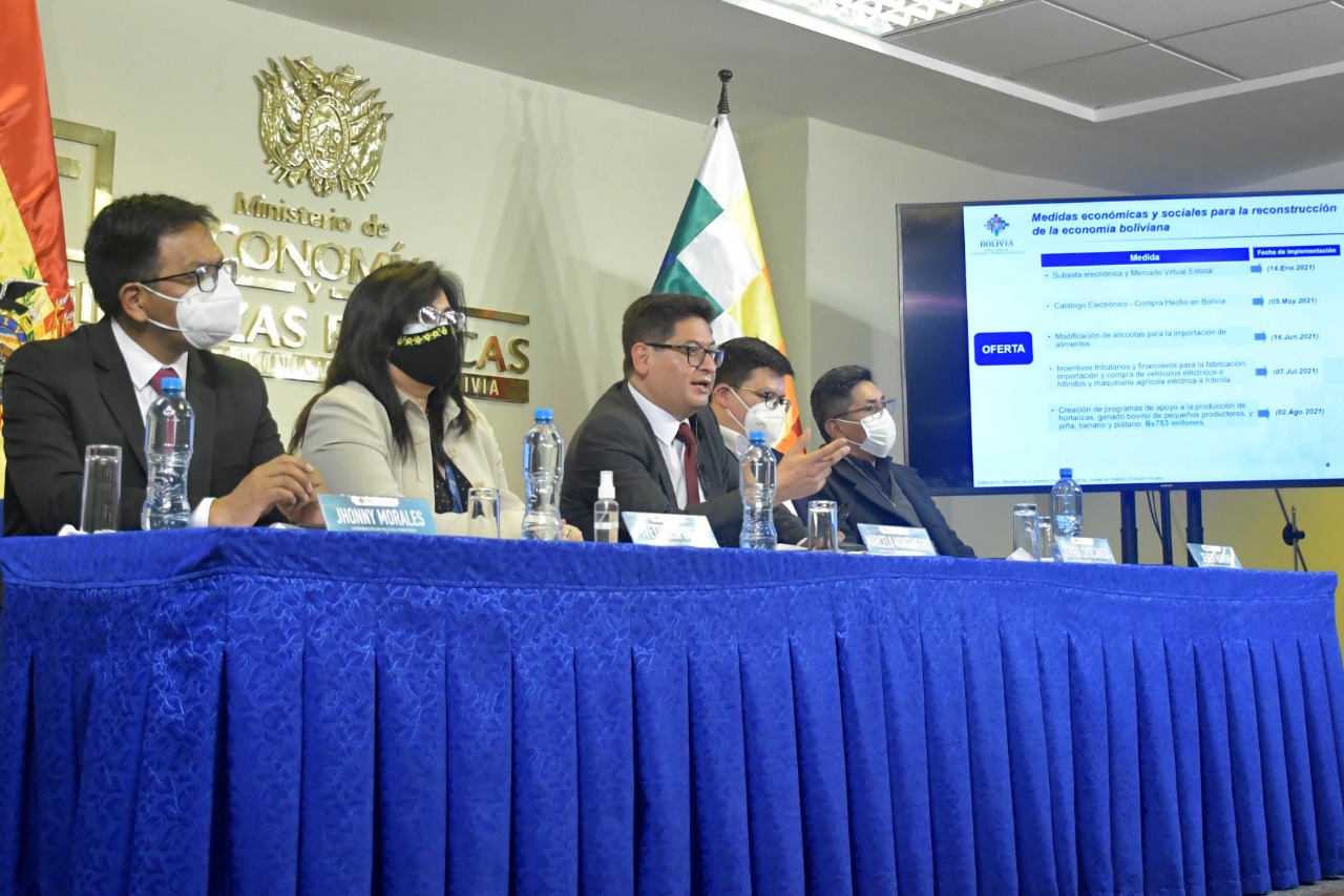 Gobierno ratifica que la economía boliviana se recupera y rechaza declaraciones de Comunidad Ciudadana