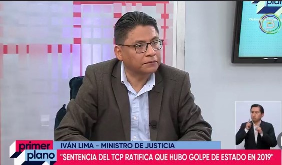 Ministro de Justicia afirma que sentencia del TCP, que ratifica que hubo golpe de Estado en 2019, tiene efecto final y vinculante