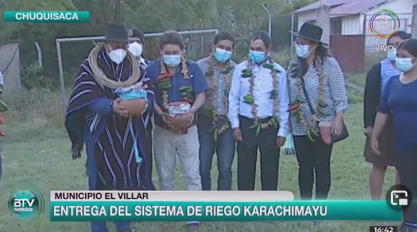Presidente entrega moderno sistema de micro riego para la comunidad Karachimayu, en Chuquisaca (amplia)