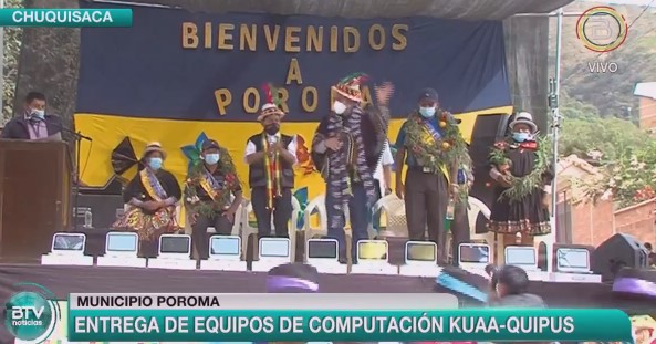 Estudiantes de Poroma reciben 466 computadoras Kuaa para mejorar sus condiciones de aprendizaje