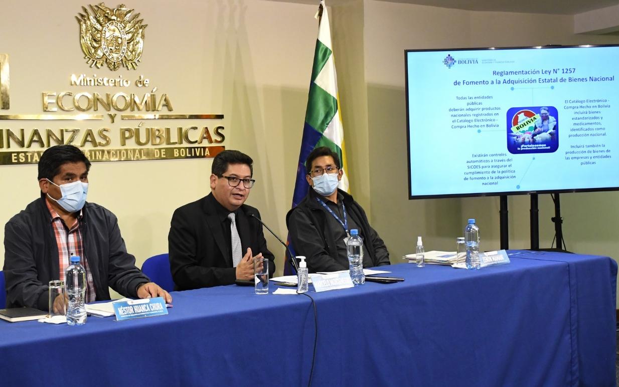 Gobierno aprueba decreto que fomenta la compra de productos hechos en Bolivia