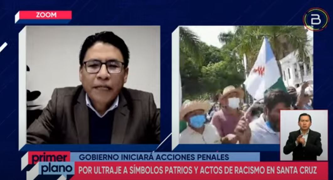 Identifican a tres personas acusadas de ultraje a símbolos patrios y racismo en Santa Cruz