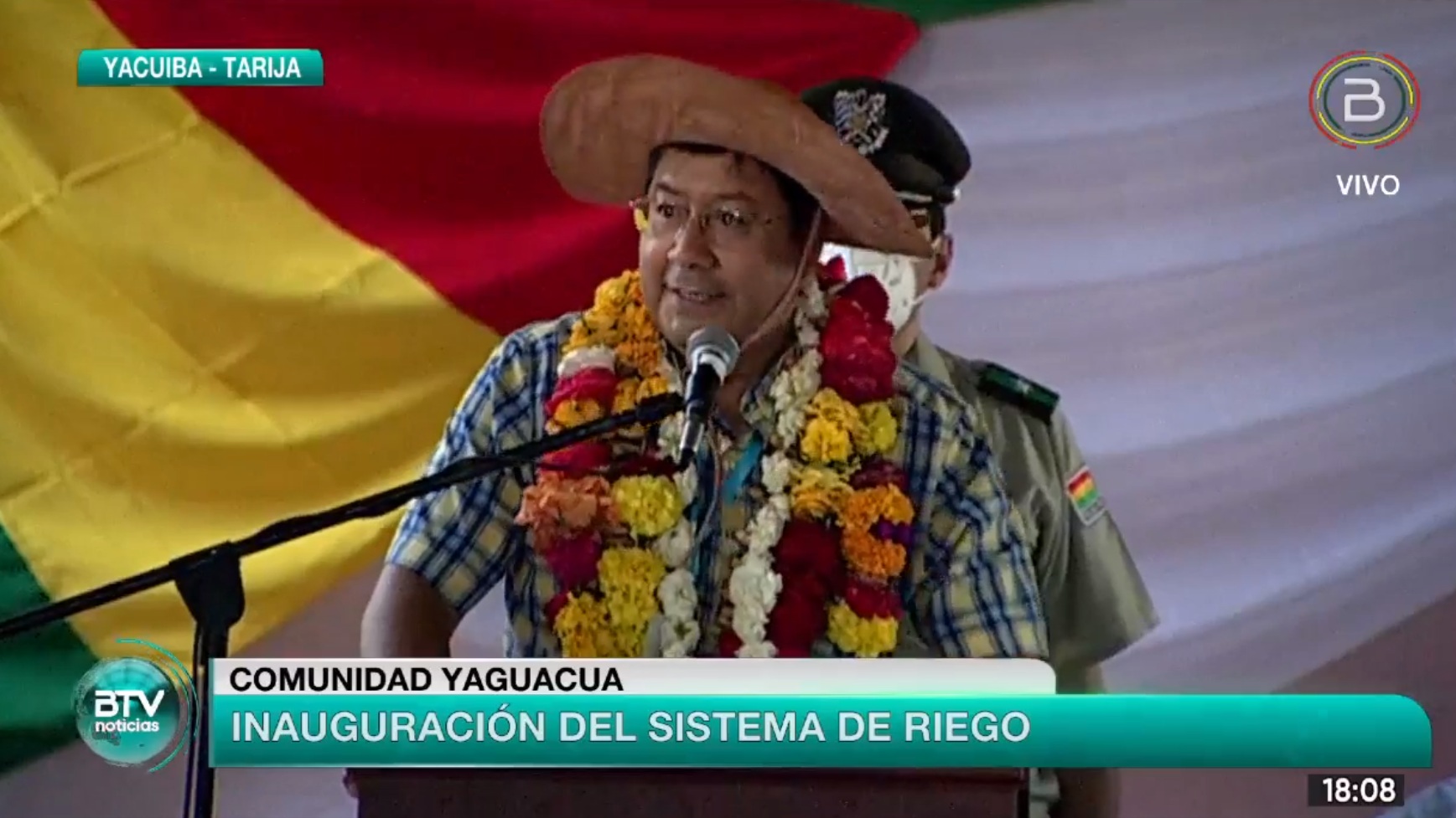 Presidente entrega moderno sistema de riego para beneficio de 430 productores de alimentos en Yaguacua, Tarija (amplia)