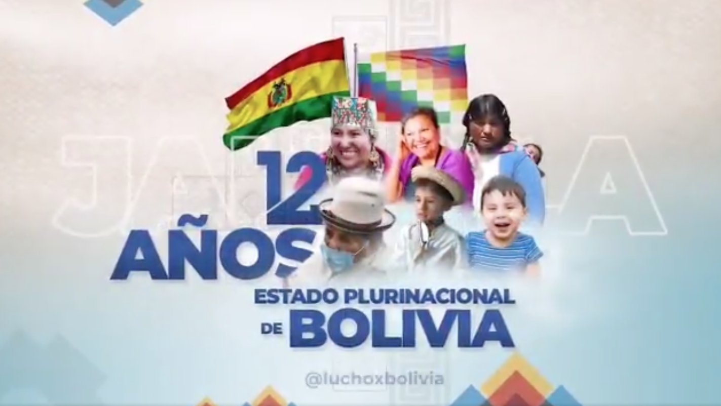 Presidente Arce destaca el reconocimiento de las naciones indígenas en el XII aniversario del Estado Plurinacional