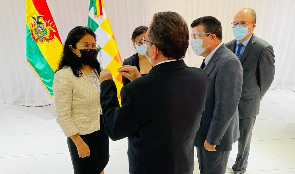 Viceministra Chuquimia recibió el saludo protocolar de cónsules acreditados en Santa Cruz