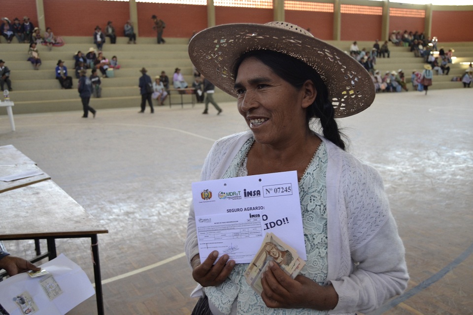 Seguro Agrario indemnizó con Bs 150 millones a los pequeños agricultores del país
