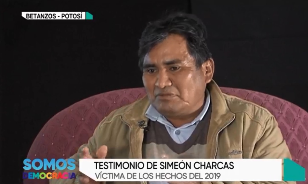 Simeón Charcas, víctima de represión en Betanzos el 2019: “Militares y policías entraron a la ciudad, a casas y donde ellos querían”