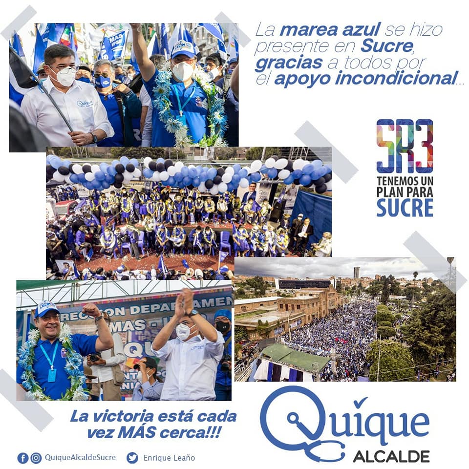 Oficial: El MAS gana la Alcaldía de Sucre y Enrique Leaño es el nuevo burgomaestre